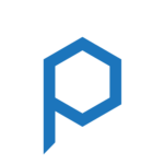 Perspectum drone icon blue and white version